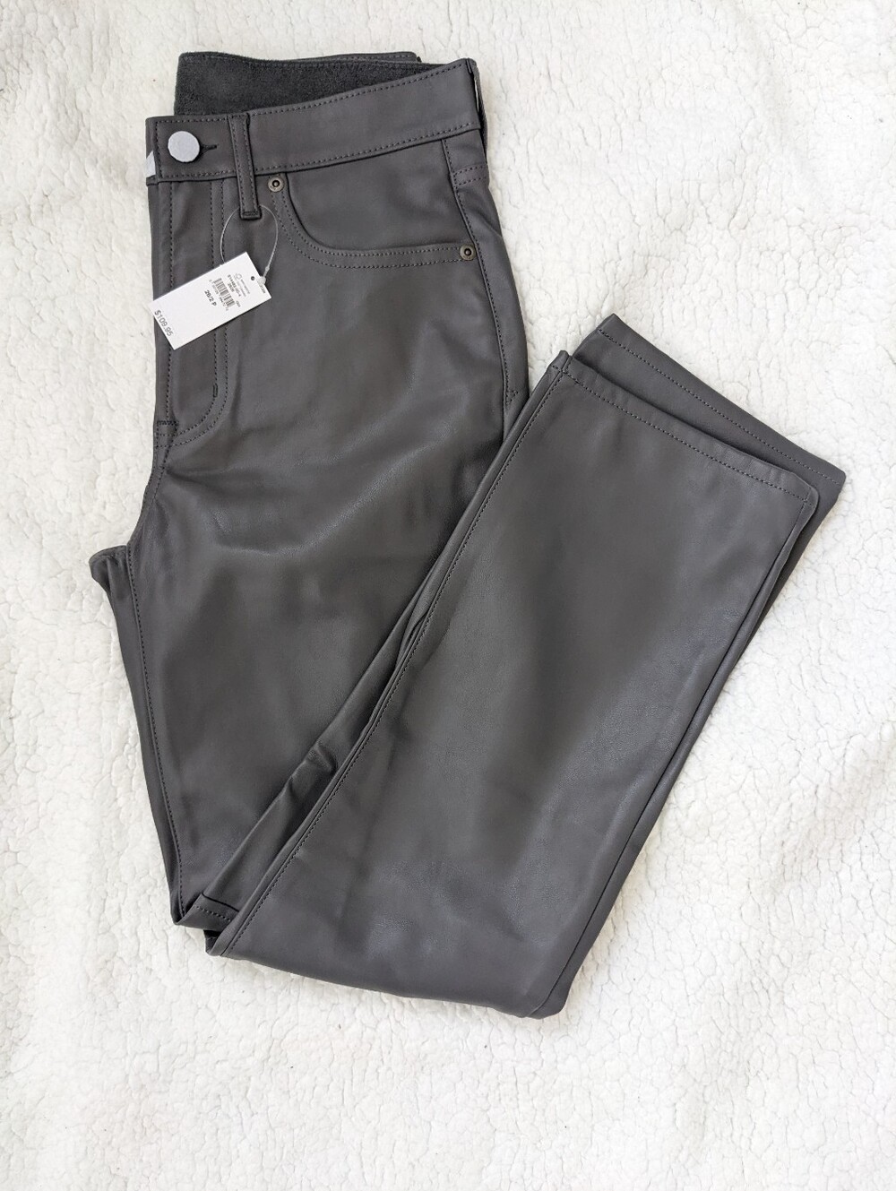 NWT Vintage Straight Faux Leather Pants -26P